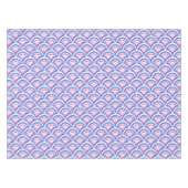 Nappe motif damassé floral bleu (Devant (Horizontal))
