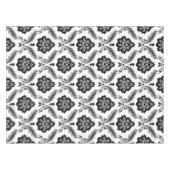 Nappe Motif Damassé Rococo Gris Noir Blanc (Devant (Horizontal))