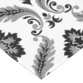 Nappe Motif Damassé Rococo Gris Noir Blanc (Angle)
