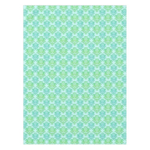Nappe Motif damassé turquoise vert fantaisie