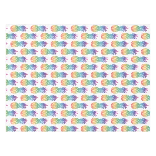 Nappe motif d'ananas tropicale arc-en-ciel (Devant (Horizontal))
