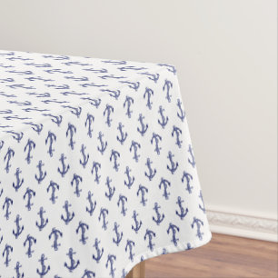 Nappe Motif d'ancre d'alliage bleu et blanc