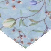Nappe Motif d'anémones de tulipes bleues et blanches (Angle)