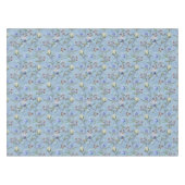 Nappe Motif d'anémones de tulipes bleues et blanches (Devant (Horizontal))