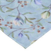 Nappe Motif d'anémones de tulipes bleues et blanches (Angle)