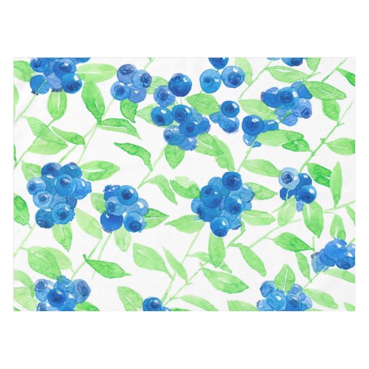 Nappe Motif d'aquarelle Bluberries (Devant (Horizontal))