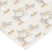 Nappe Motif d'aquarelle Citrouille blanc et or (Angle)