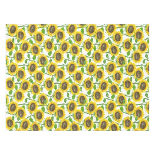 Nappe Motif d'aquarelle des tournesols (Devant (Horizontal))