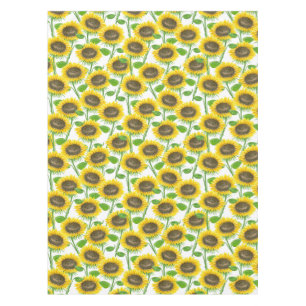 Nappe Motif d'aquarelle des tournesols
