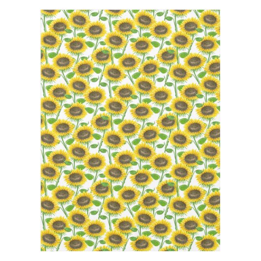 Nappe Motif d'aquarelle des tournesols (Devant)