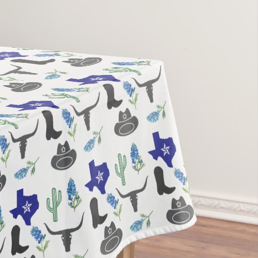 Nappe Motif d'aquarelle Fleur sauvage Bluebonnet Texas (In Situ)