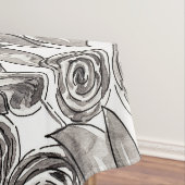 Nappe Motif d'aquarelle moderne noir blanc (In Situ)