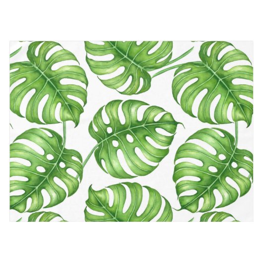 Nappe Motif d'aquarelle Monstera (Devant (Horizontal))