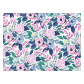 Nappe Motif d'aquarelle Sweet Rose Navy Flowers (Devant (Horizontal))