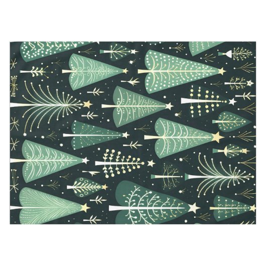 Nappe Motif d'arbre de Noël (Devant (Horizontal))