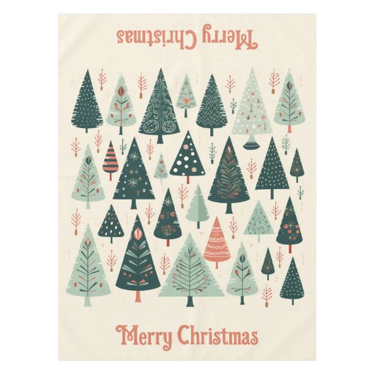 Nappe Motif d'arbre de Noël (Devant)