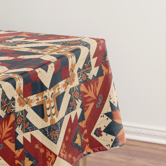 Nappe motif d'art de bloc de patchwork géométrique vinta (In Situ)