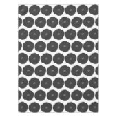 Nappe Motif d'art floral de Poppy rétro en noir et blanc (Devant)