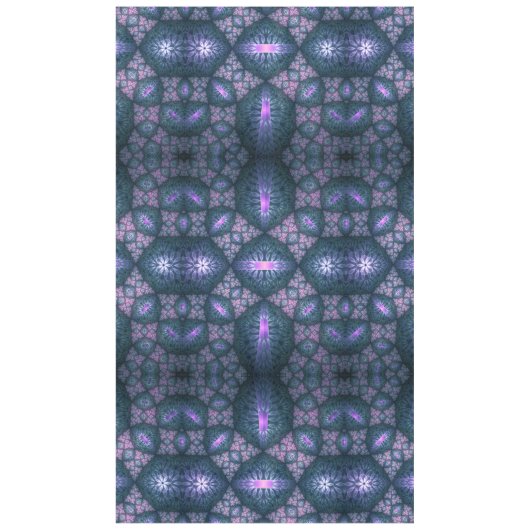 Nappe motif d'art fractal 3D Turquoise violet rose (Devant)