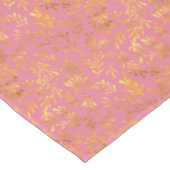 Nappe Motif d'automne de la feuille d'or rose chic (Angle)