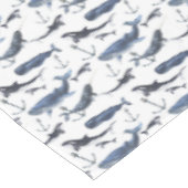 Nappe Motif de baleine et d'Ancre d'aquarelle (Angle)