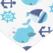 Nappe Motif De Baleines, Beaux Baleines, Baleines Bleues (Angle)