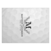 Nappe Motif de balle de golf personnalisé Nom Monogramme (Devant (Horizontal))