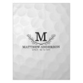Nappe Motif de balle de golf personnalisé Nom Monogramme (Devant)