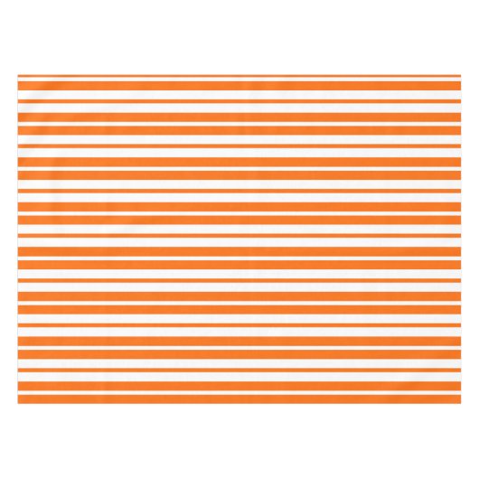 Nappe Motif de bandes verticales blanches orange (Devant (Horizontal))