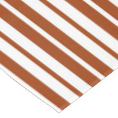 Nappe Motif de bandes verticales Brown blanches (Angle)