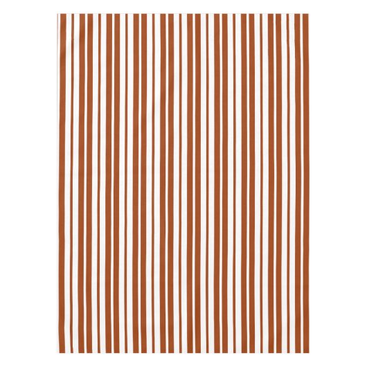Nappe Motif de bandes verticales Brown blanches (Devant)