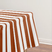 Nappe Motif de bandes verticales Brown blanches (In Situ)
