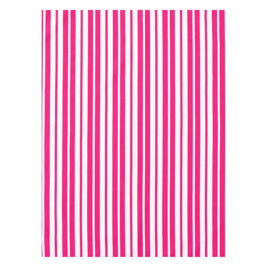 Nappe Motif de bandes verticales rose blanc (Devant)