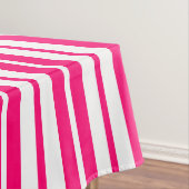 Nappe Motif de bandes verticales rose blanc (In Situ)