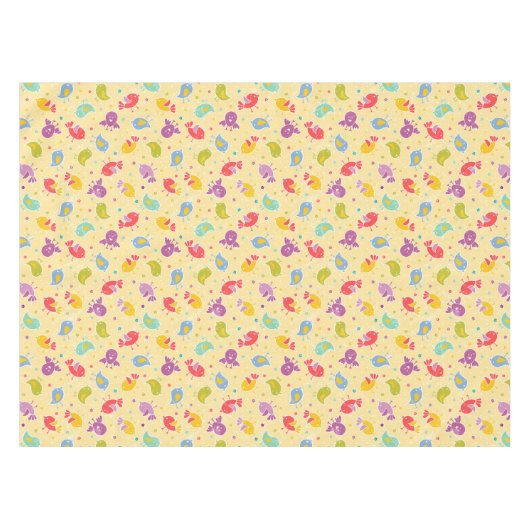 Nappe Motif de bébé avec les oiseaux mignons (Devant (Horizontal))
