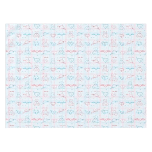 Nappe motif de bébé avec l'ours de nounours (Devant (Horizontal))