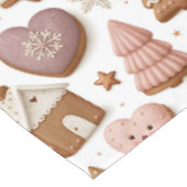 Nappe Motif de biscuits de Noël au gingembre (Angle)