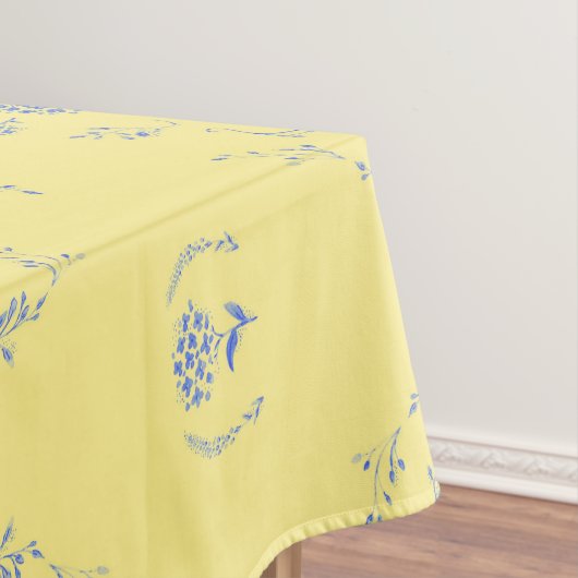 Nappe Motif de bloc Hydrangea - Jaune et Bleu (In Situ)