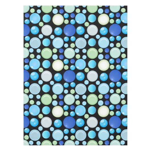 Nappe motif de boules 3D.01.b Black BG (Devant)