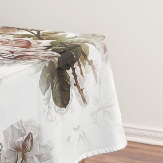 Nappe Motif de bouquet gris rose rose doux
