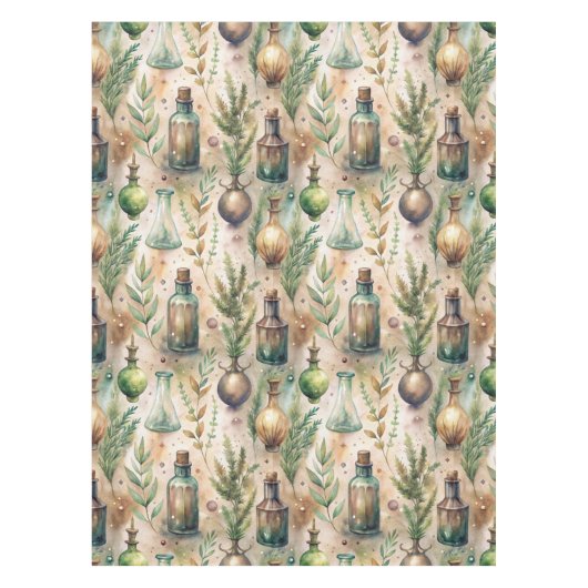 Nappe Motif de bouteilles apothécaires vintages (3) (Devant)