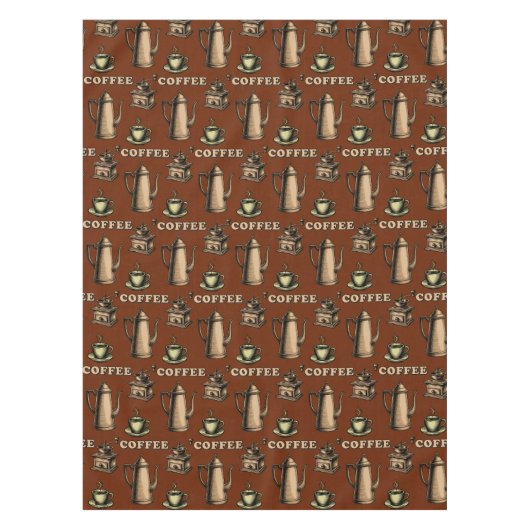Nappe Motif de café rétro (Devant)