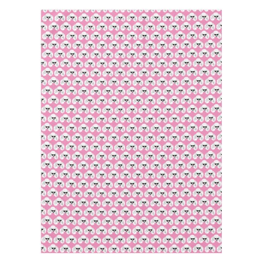 Nappe Motif de caniche mignon rose (Devant)