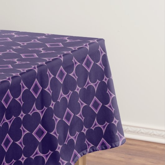 Nappe Motif de carreaux de coeur violet profond (In Situ)