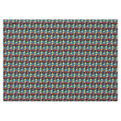 Nappe Motif de carreaux Diagonal rétro coloré (Devant (Horizontal))