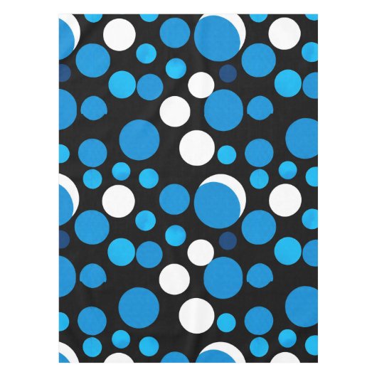 Nappe Motif de cercles bleus et blancs (Devant)