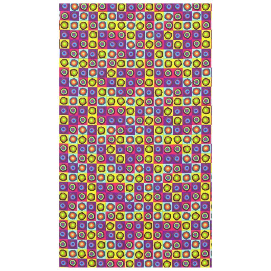 Nappe Motif de Cercles Colorés (Devant)