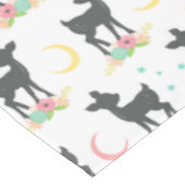 Nappe Motif de cerfs, Cerf de bébé, Boho, Fleurs, Lune (Angle)