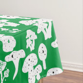 Nappe Motif de champignon noir 01b BG vert (In Situ)
