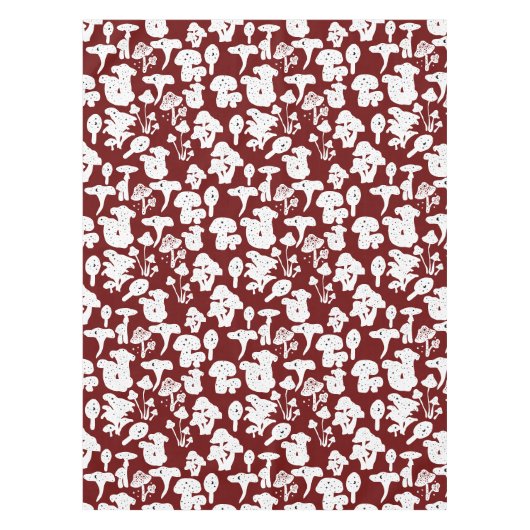 Nappe Motif de champignon noir 01b DRed BG (Devant)